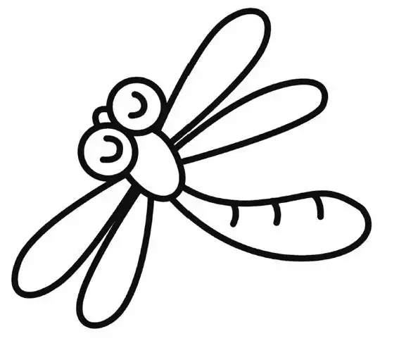 简单的蜻蜓简笔画