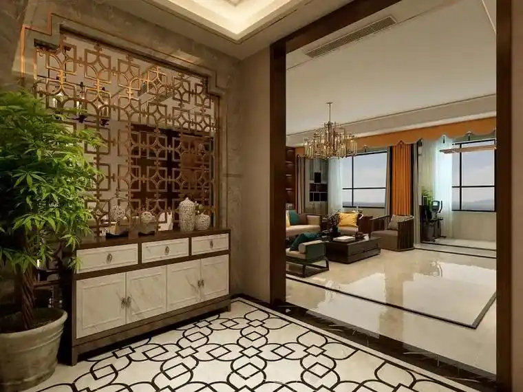 济南海珀天沅198平新中式实景图.小区地址:海珀天沅 面积: - 抖音