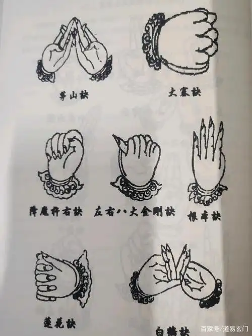 天师道手诀《龙虎山天师府秘传手诀图》