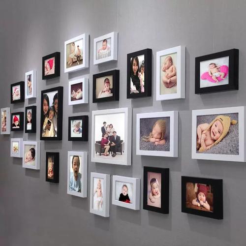 客厅照片墙装饰餐厅卧室相框墙免打孔北欧创意挂墙相册组合相片墙