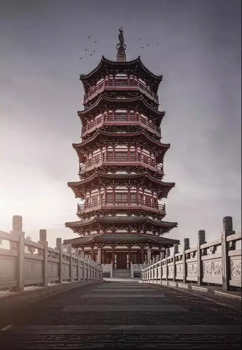 珠樱塔,取自洛阳八小景"瀍壑珠樱".摄影/郭佳盛