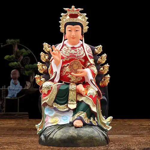 地母娘娘神像寺庙家用供奉佛像摆件九龙地姥娘娘地母元君后土夫人