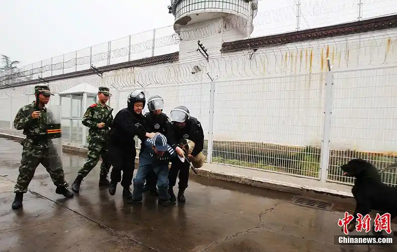 河南豫西监狱举行"警盾一号"反恐演练