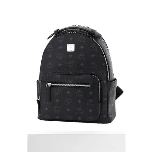 香港直邮mcm 黑色中性双肩包 mmkaave08bk双肩包