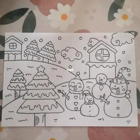 冬天的儿童画冬天的儿童画简单