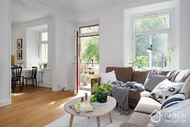 56平抹茶简约公寓欣赏客厅局部_过家家装修效果图