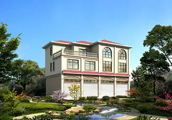 一层商铺门面,二,三层住宅的自建房设计图纸及外观