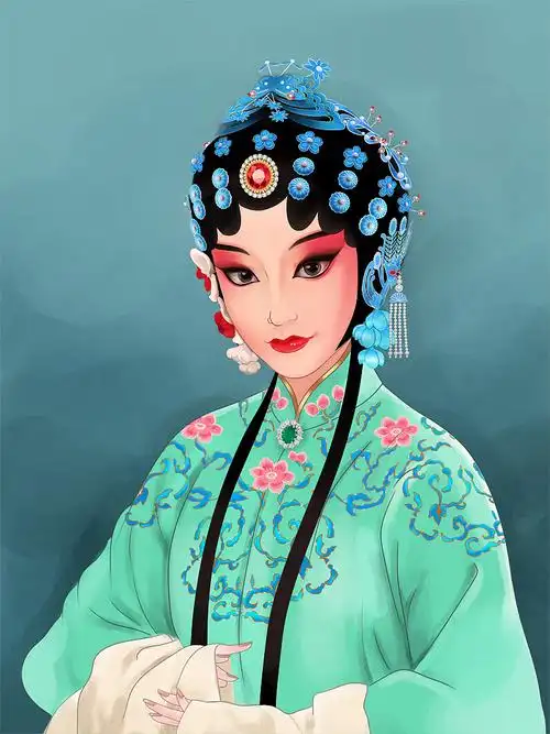 国粹京剧花旦花脸青衣
