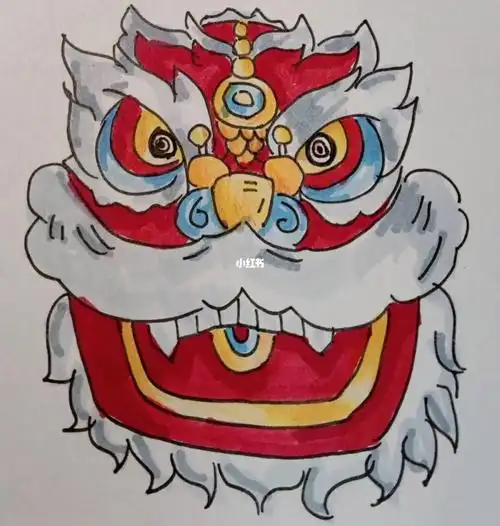 舞狮  #画画  #马克笔手绘  #马克笔  #绘画