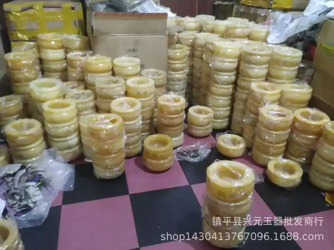 南阳天然玉石摆件 精工一级米黄玉 聚宝盆摆件玉器批