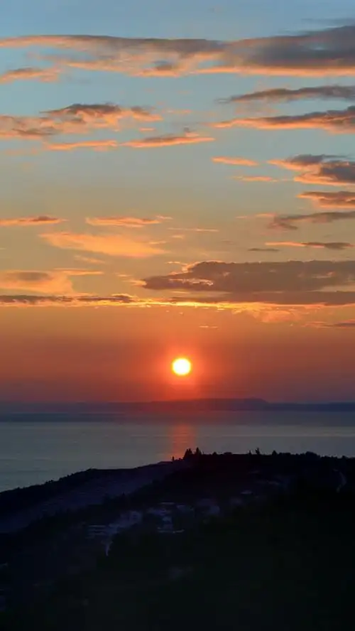 壁纸 杜布罗夫尼克,克罗地亚,大海,日落 5120x2880 uhd 5k 高清壁纸