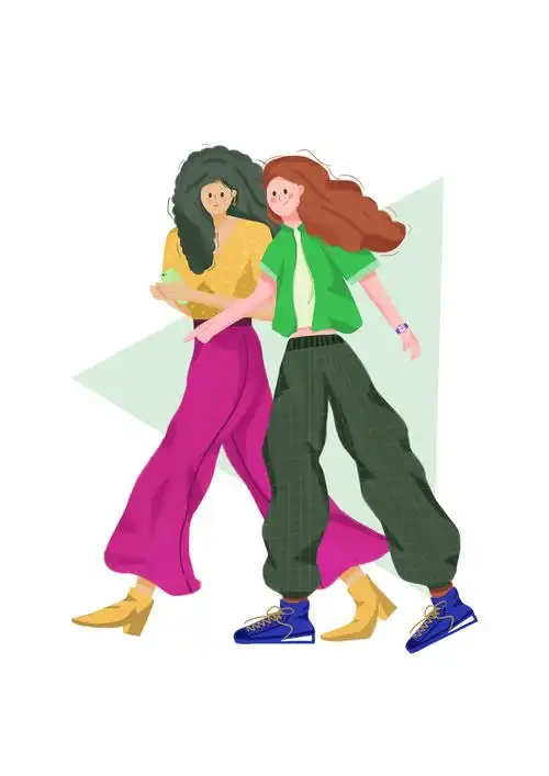 扁平风人物插画