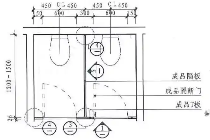 扣杆拉杆式安装:▲扣杆拉杆式断平面图▲扣杆拉杆式立面图4.