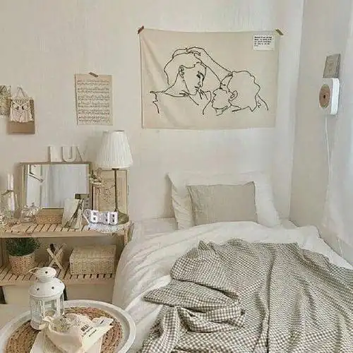 简约却又不失少女心,温馨浪漫又有品味～#ins风  #卧室  #我的房间