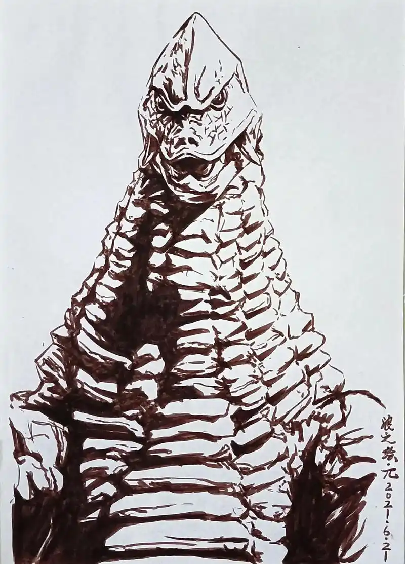 软笔速写怪兽系列雷德王