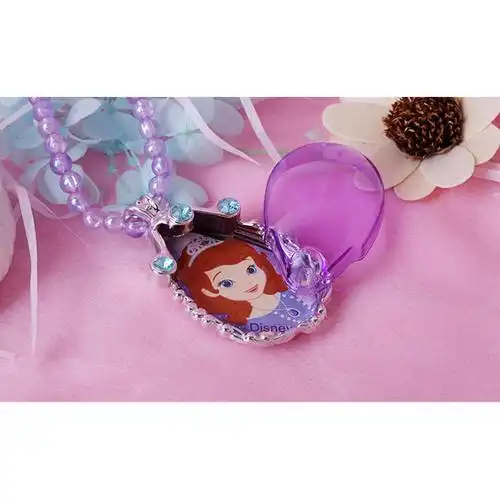 小公主苏菲亚紫色护身符冰雪奇缘儿童项链吊坠女童生日饰品玩具