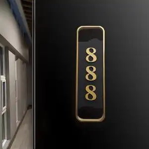 门牌号家用门牌创意轻奢餐馆酒店饭店包厢牌茶楼雅间标识牌入户门数字
