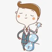 大提琴卡通少女头像_微信头像图片大全