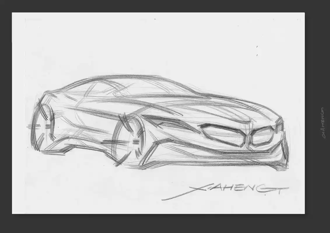 汽车手绘05.(2018.彩铅&sai) #手绘 #草图绘 - 抖音