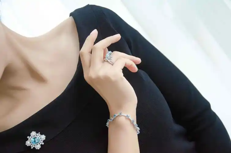 已售需定制)angiebella巴西海蓝宝水滴两用戒指 - angiebella瑄珠宝