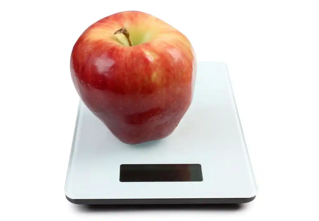 苹果的饮食,在电子秤上大红苹果