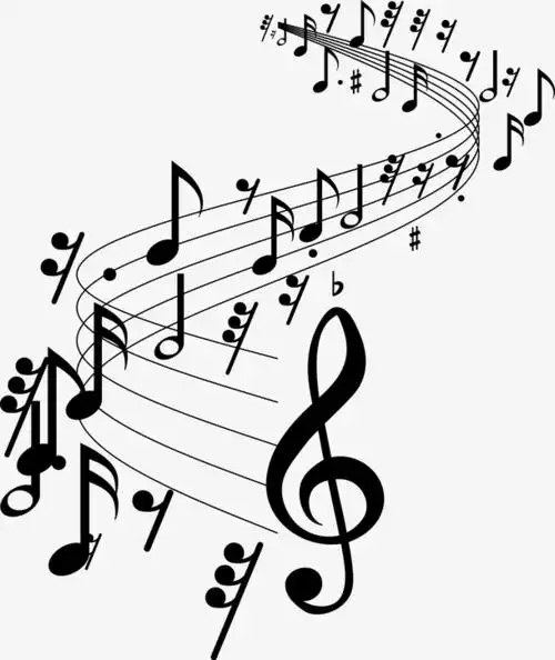 卡通黑色五线谱素材图免抠素材免费下载_觅元素51yuansu.com