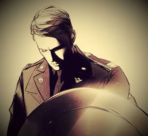 美国队长水墨画头像