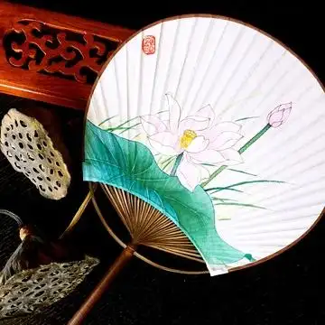 团扇83张照片 手绘