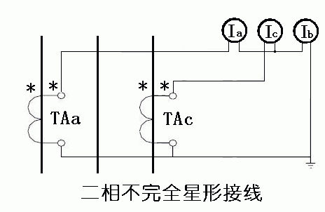 两只电流互感器如何接三块电流表