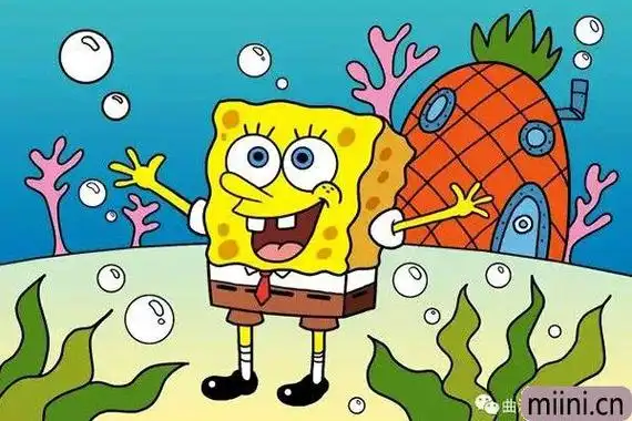 卡通简笔画分享 海绵宝宝简笔画海绵宝宝住的地方简笔画儿童创意简笔