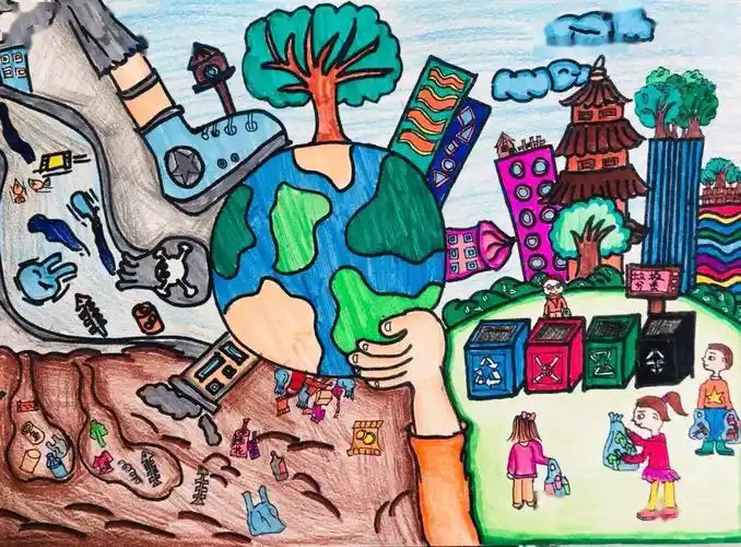 投票垃圾分类主题绘画作品新鲜出炉哪个是你心中的no1