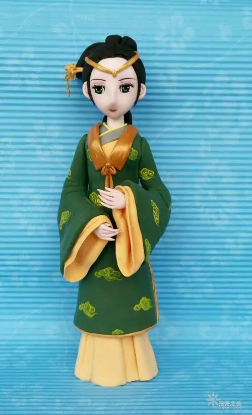 粘土手工红楼梦人物李纨