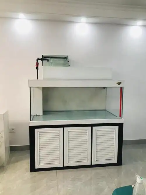 经典黑白相间色调77底柜结合版-辉煌水族鱼缸工艺厂圈-龙巅