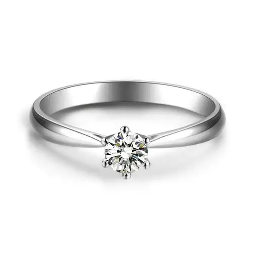 千禧之星 经典六爪车花显钻钻石女戒/钻戒