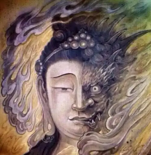 佛魔纹身,一念成魔,一念成佛.