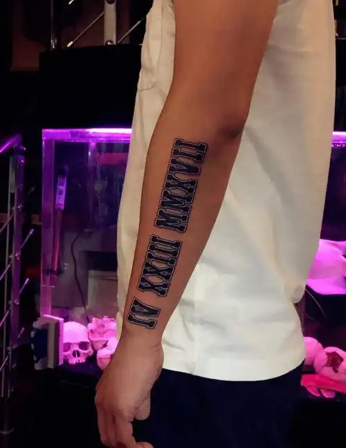 罗马数字纹身图片