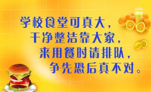学校食堂宣传画图片