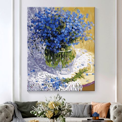 填充油彩画满天星数字油画40×50涂画填色diy手工孕妇解闷绘画