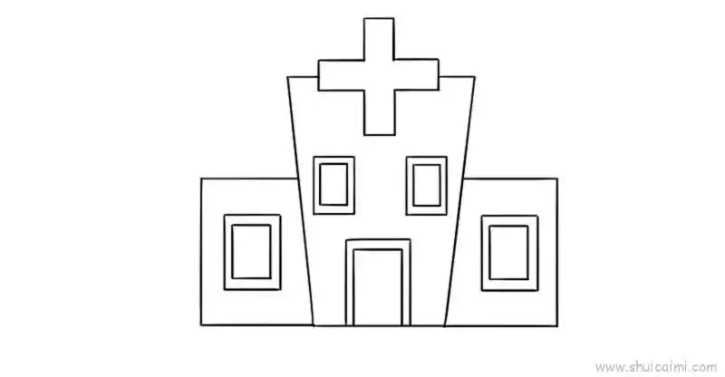 医院儿童画怎么画 医院简笔画图片大全