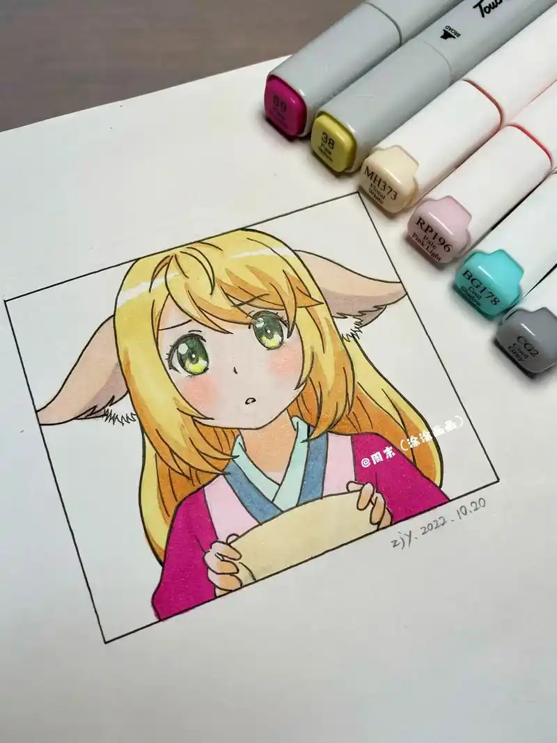 狐妖小红娘 粉丝投稿(115)狐妖小红娘.#临摹 #马克笔手绘