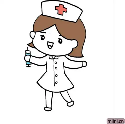 最美逆行者为武汉加油的小护士简笔画步骤教程