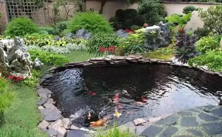 其中庭院鱼池风水能搅动生龙活虎的气场,可以让家居更旺财.