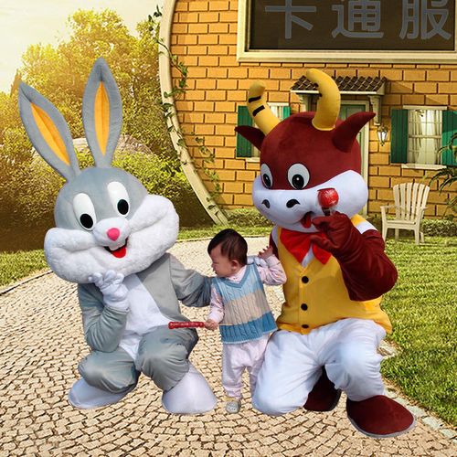 兔八哥行走卡通人偶服装cos道具动漫人物演出玩偶服装牛吉祥兔