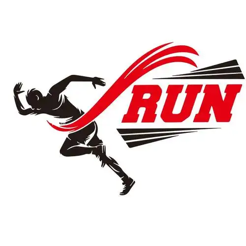 run人物图案墙贴健身房体育馆贴纸装饰跑步简约软装墙贴