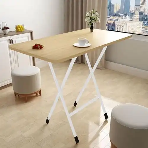 折叠餐桌简易出租屋家用吃饭方桌小户户型长条折叠桌