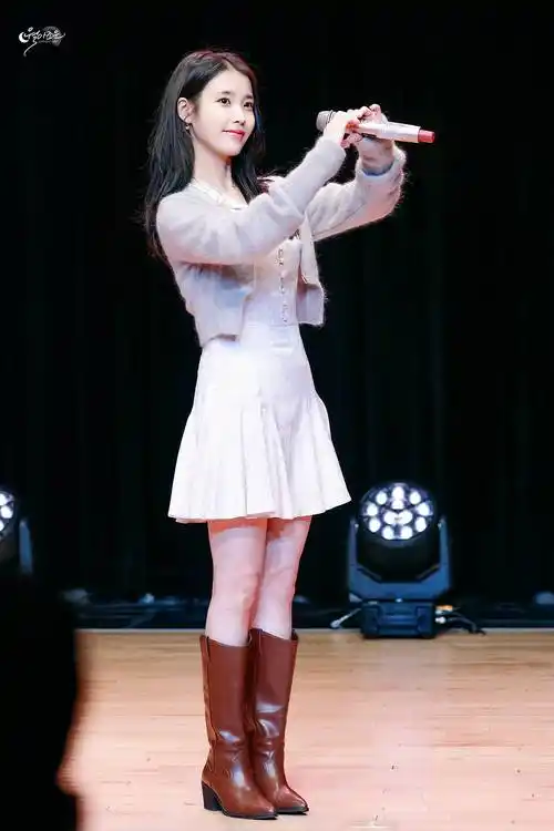 这两张是李知恩参加活动的全身照片.