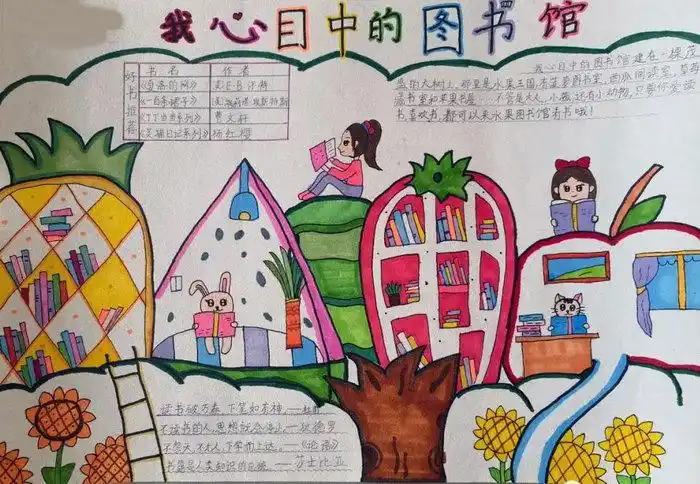 我心目中的图书馆手抄报