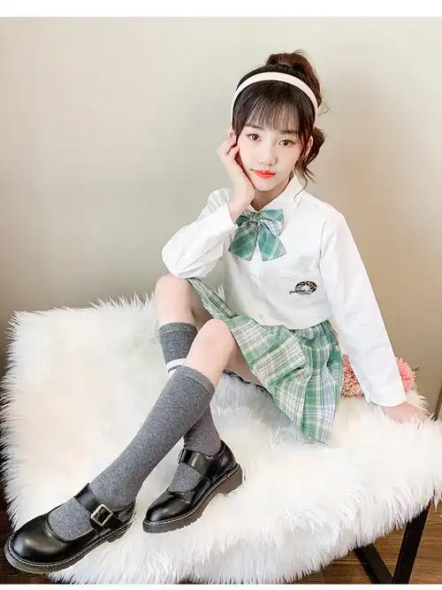 jk制服裙儿童学院风套装10小学生日系百褶裙女童秋装洋气12岁