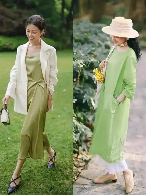绿色怎么穿更优雅跟着潮人这样搭轻熟大气还很养眼