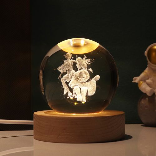 莎庭十二12星座创意发光球装饰女孩生日礼物情侣狮子座 6cm白羊座